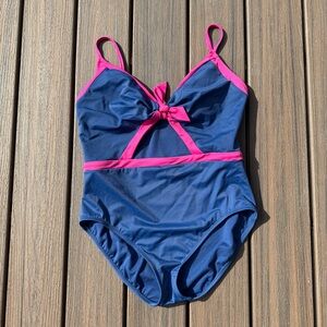 Women’s size large One Piece Swimsuit - Blue and Pink